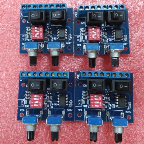 NE555 Pulse Generator Square Wave Rectangular Wave Frequency Adjustable Duty Cycle 5pieces