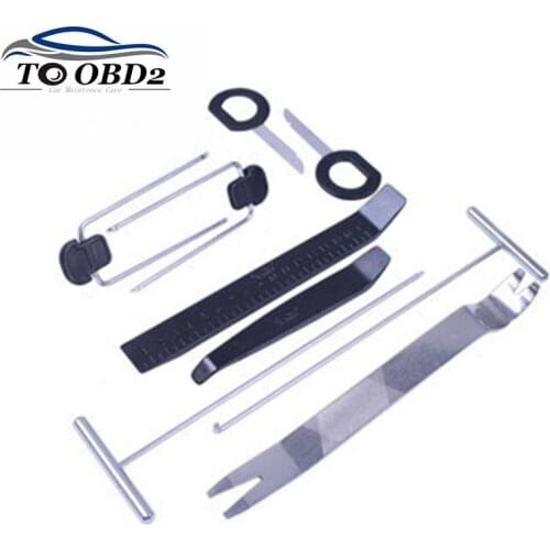 Car Disassembly Tool Car DVD Player Trim Panel Dashboard Audio Removal Installer Hand Tool Sets Interior Refit Kit Black 9pcs