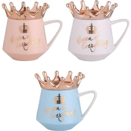 300ML Crown Theme Milk Coffee Mugs Cartoon Multicolor Mugs Breakfast Ceramic Cup Kitchen Tool X-Mas Gifts Couple Drinkware Cups
