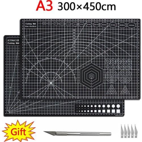 A3 Multifunction Oversized Mat Pvc Self Healing Cutting Mat Cutting Pad Board Paper Cutter Knife Sculpture A3 DIY Craft Tools