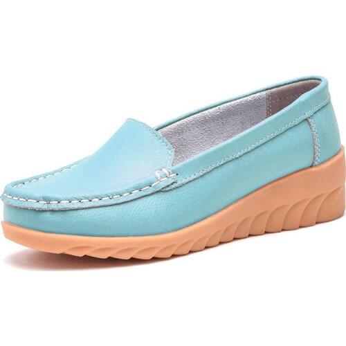 Fashion Womens Flat Shoes; High-quality Two-layer Cowhide Wedges Nurse Shoes White Shoes; Womens Shoes with Tendon Soles