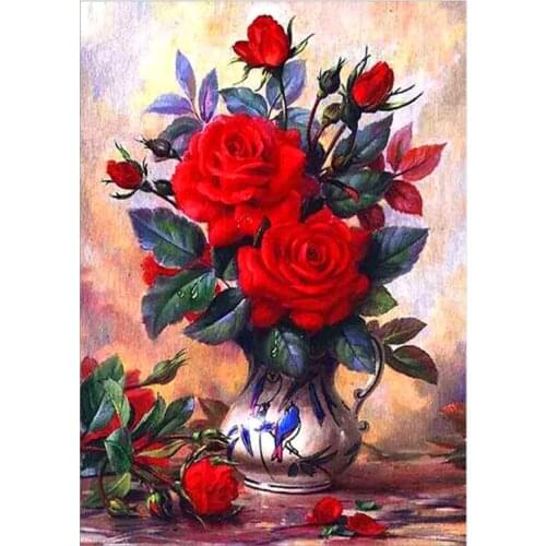 4 Pack Rose Sunflower 5D DIY Diamond Painting Full Drill Rhinestone Embroidery X4YD