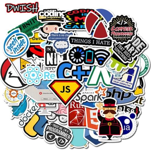 10/30/50pcs Programming Geek Java Stickers Skateboard Guitar Suitcase hydroflask Graffiti Sticker Kids girl Children Classic Toy