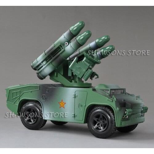 Diecast Military Model Toy 1:48 Anti-Tank Missile Carrier Armored Car Vehicle Pull Back Replica Sound & Light