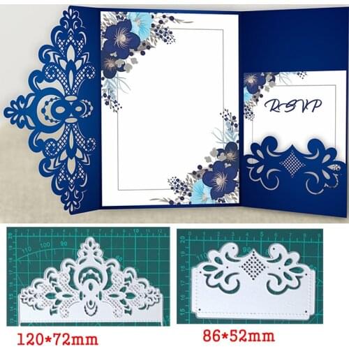Couple Wedding Invitation Card 2Pcs Metal Cutting Dies Scrapbook Paper Decor Craft Knife Mould Blade Punch Stencils Die 2020 New