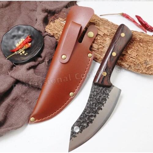 Hand-forged Hammer Boning Knife Meat Cleaver Outdoor Cooking Knife Kitchen Meat Cleaver Household Slicing Knife