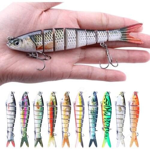 Minnow Luya Fishing Lure Multi-section 13.7CM/27G 8 Segme ABS Full Swimming Layer Hard Artificial Spinning Tackle Bionic Bait