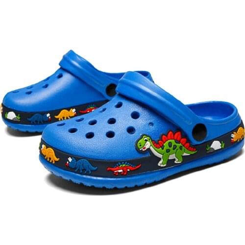 New Dinosaur Children Garden Shoes Boys Cartoon Sandals Summer Slippers High Quality Kids House Toddler Girls Shoes Baby Clogs