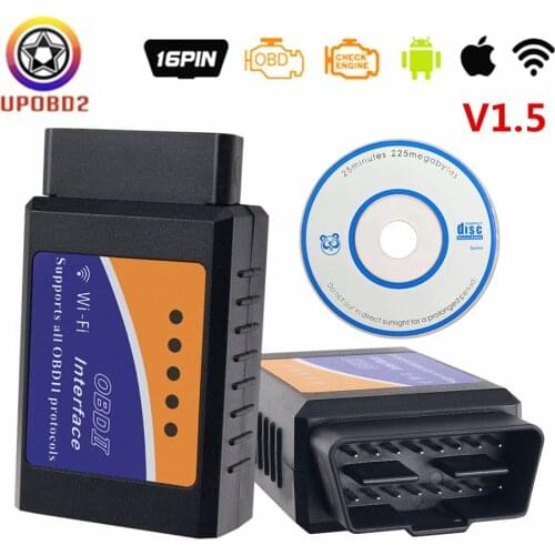 ELM327 Scanner V1.5 WIFI OBD2 OBDII Auto Code Reader elm 327 WiFi 1.5 Car Diagnostic Tool For All OBDII Protocol For iOS/Android
