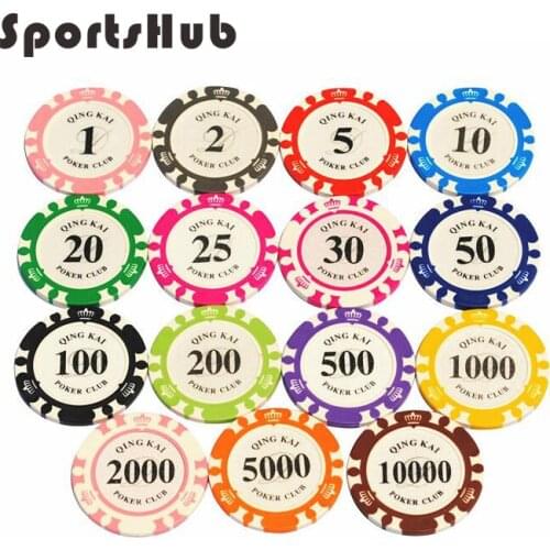 SPORTSHUB 1PC Top-Quality Multi-colors 14G Casino Metal/Clay Poker Chips Custom EPT Poker Chips NR0104