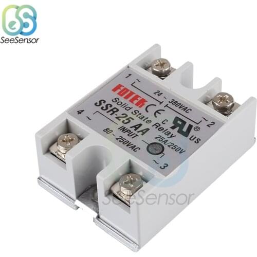 Solid State Relay SSR-10AA SSR-25AA SSR-40AA 10A 25A 40A 80-250V AC TO 24-380V AC SSR 10AA 25AA 40AA