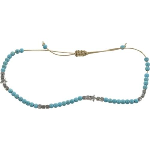 Bohemian Star Beads Stone Anklets For Women Vintage Woven Rope Pendant Bracelet On Leg Anklet Beach Ankle Jewelry New Gift