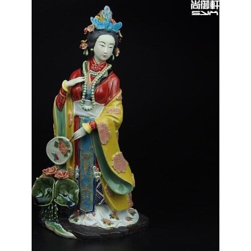 Shiwan doll master of fine ancient characters of a dream of Red Mansions twelve Jinling Chai Jia Yuanchun ceramic ornaments craf