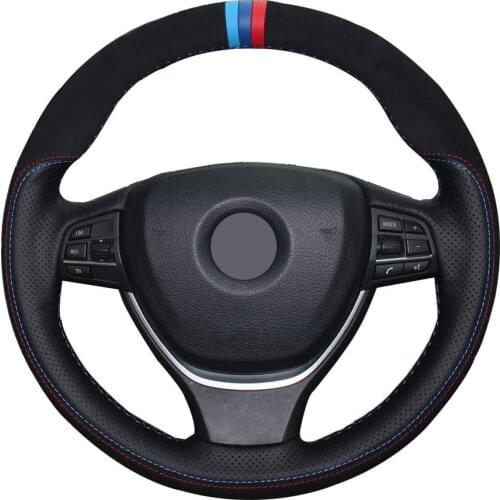 DIY Sew Leather Suede Steering Wheel Cover for BMW F07 F10 F11 525i 550i 528i 535i 540i F06 F12 F13 F01 5 6 7 Series