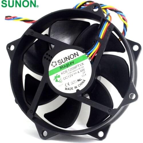 1pcs Maglev Round CPU Case Cooling Fan KDE1209PTVX 4.4W 4 Pin DC 12V Tested