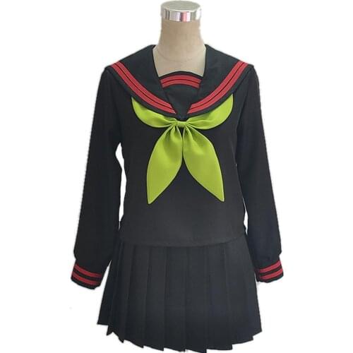 2019 Anime Demon Slayer Kimetsu no Yaiba Cosplay Costume Kamado Nezuko Makomo JK School Uniforms Sailor Suit Women Outfit Custom