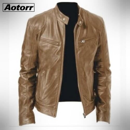 2021 Winter Leather Jacket Men Motorcycle Jacket Slim Fit PU Jacket Mens Street Biker Coat Pleated Design Zipper Plus Size 5XL