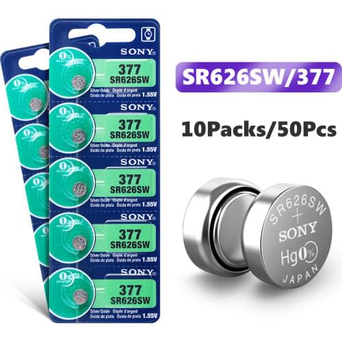4PCS/lot Sony Original 1.55V AG4 377A 377 LR626 SR626SW SR66 LR66 button cell Watch Coin Battery Silver Oxide MADE IN JAPAN