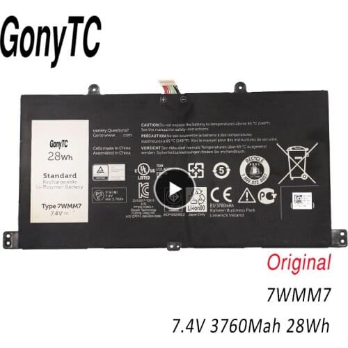 GONYTC 7WMM7 Genuine Original 7WMM7 Laptop battery 7.4V 28Wh for For Dell Venue 11 Pro Keyboard Dock D1R74 Tablet battery