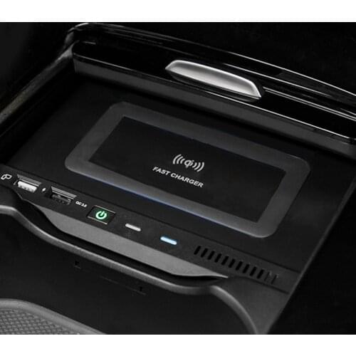 For Mercedes Benz CLA W177 W247 W188 AMG A35L GLB 2019 2020 15w car QI wireless charger charging plate phone holder accessories