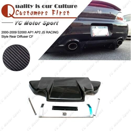 Car Accessories Carbon Fiber JS RACING Style Rear Diffuser Fit For 2000-2009 S2000 AP1 AP2 Rear Bumper Diffuser Underboard