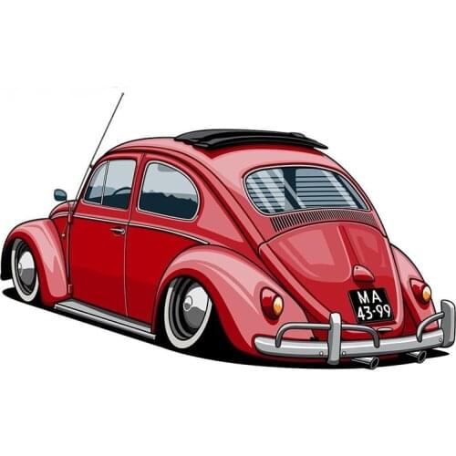 13cm X 11cm for Beetle Car Stickers and Decals Waterproof Scratch-Proof Creative Surfboard Windshield Decoration Zhongsu