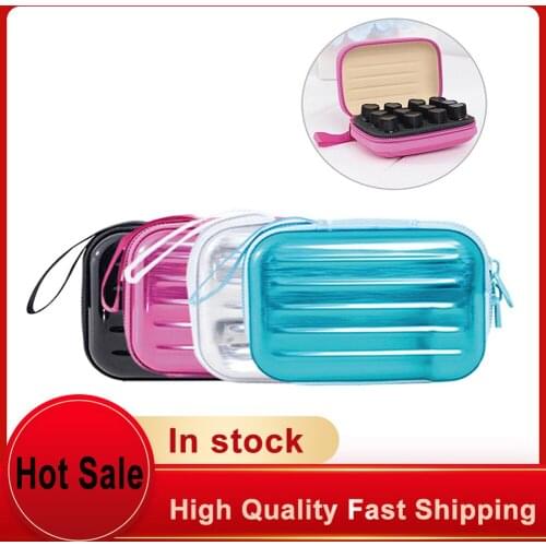 12 Bottles Essential Oil Case 1ML-3ML Perfume Oil Essential Oil Box Travel Portable Carrying Holder Nail Polish Storage Bag 40a