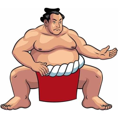 Dawasaru for Sumo Wrestler Fine Anime Car Sticker Waterproof Decal Suitcase Truck Motorcycle Auto Accessories PVC,13cm*11cm