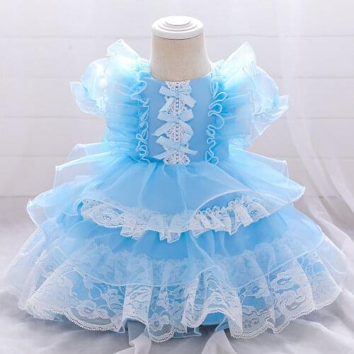 Clothes For Newborn 2021 New Cake Dress Children Dress Princess Dresses Toddler Girl One-Year-Old Dress Easter Costume Vestidos