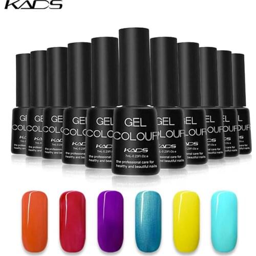KADS 7ml Gel Nail Polish Gel Lacquer Manicure Glue Nail Art Soak Off 101 Pure Colors UV LED Lamp Gel UV Nail Polish