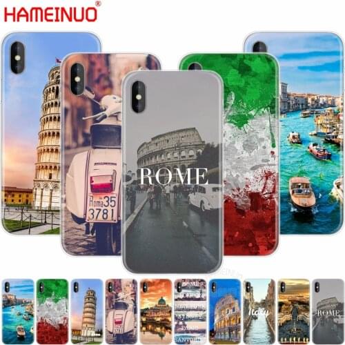 HAMEINUO italy rome pisa tower cell phone Cover case for iphone X 8 7 6 4 4s 5 5s SE 5c 6s plus