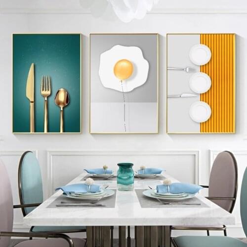 Canvas Painting Nordic Abstract Kitchen Knife Decorative Pictures Wall Art Posters and Prints for Kitchen Home Decor Cuadros