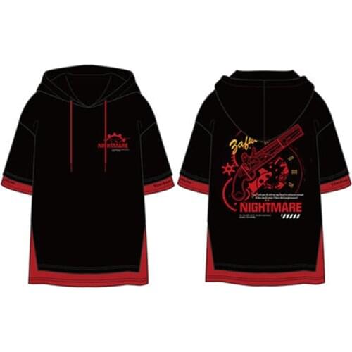 Anime JK Date A Live Tokisaki Kurumi Cosplay Costume Casual Hoodie Shorts trend suit short sleeve Women Men