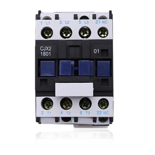 LC1D AC Contactor CJX2-1801 18A NC 3-Phase DIN Rail Mount Electric Power Contactor 24V 36V 110V 220V 380V
