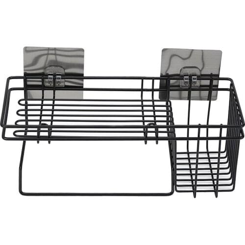 Metal Kitchen Sink Faucet Shelf Adhesive Sponge Dish Cloth Rack Holder Storage Basket For Soap Dispensers Towels Basket