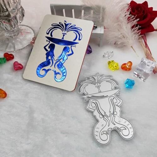 Mermaid fountain metal cutting dies 2019 new DIY scrapbook album paper card decorative crafts embossing mould