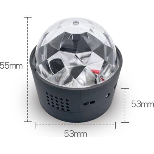 Mini Disco Lights, Sound Activated Ball Lights, LED Stage Lights, Car Atmosphere DJ Lights with Powerful Magnet Bottom
