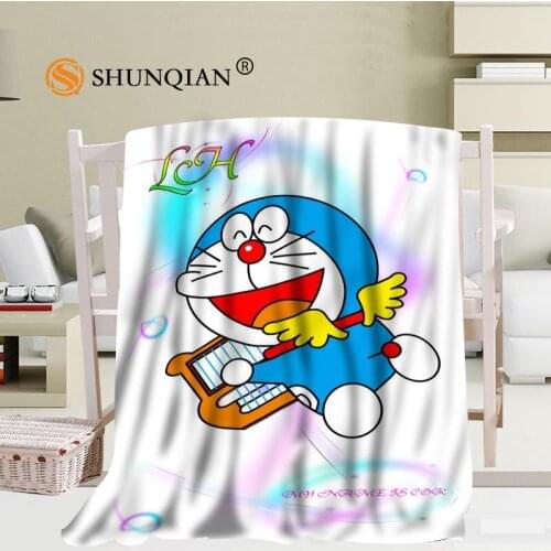 Custom Doraemon Blanket Soft DIY Picture Decoration Bedroom Size 56x80Inch,50X60Inch,40X50Inch A7.10