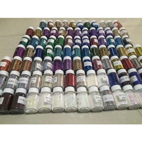 100 bags of different solvent resistant glitter samples set for gel Nail polish making,candle making 5 grams each