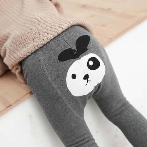 New Winter Baby Plus Flannel PP Pants Toddler Girl High Waist Cartoon Knit Warm Leggings Children Boy Casual Trousers for 12-36M