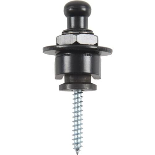 New Strap Lock Straplocks Round Head for Electric Guitar Bass Black