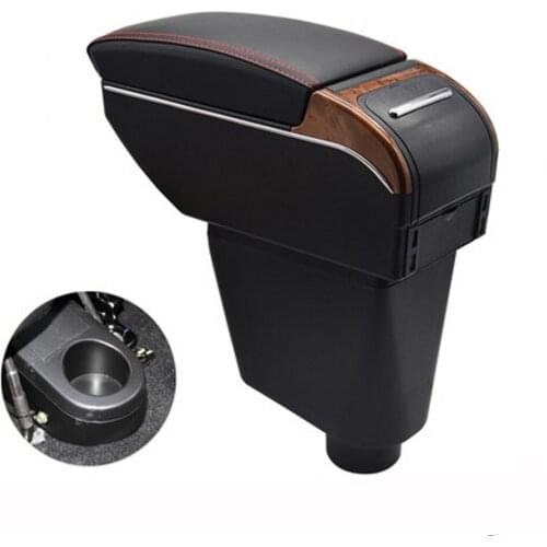 Arm Rest For Renault Clio Captur Armrest Box Center console central Store content box with cup holder USB interface