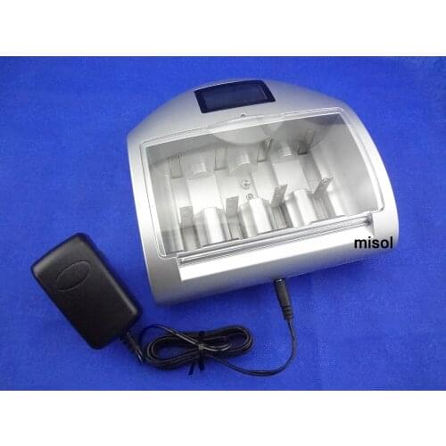 LCD professional Battery Charger for rechargeable battery AAA , AA , C, D, 9V battery, lithium, 18650, 18490, 17670, 17500,14500