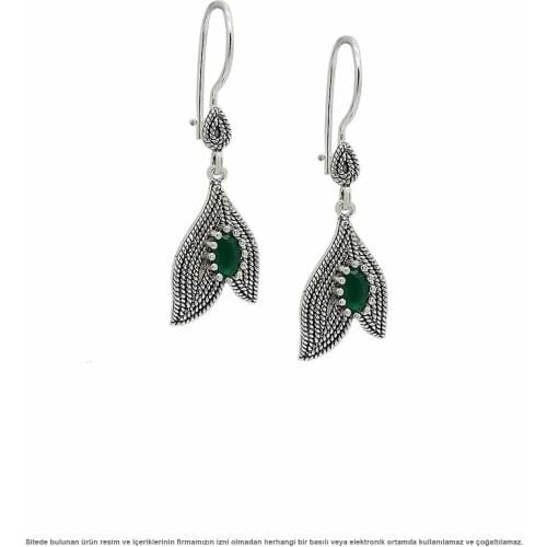 Silver Leaf Filigree Lady Earrings