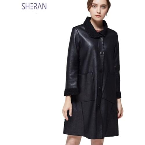 SHERAN Womens Winter Leather Jackets