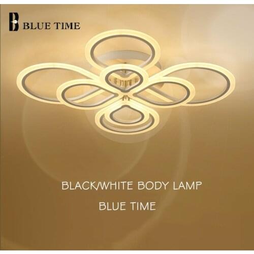 Water-drop Finished Modern Home LED Ceiling Lights For Bedroom Dining Room Living Room Study Room Black&White LED Ceiling Lamps