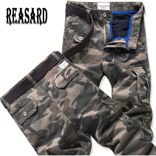 2019 Spring New Fashion Autumn-Summer Army Green Camouflage Pants Loose Jeans Baggy Cargo Pants For Unisex Women Men
