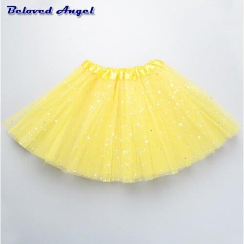 Party Ballet Dance wear Wholesale Baby Girls Petty Shiny Tutu Skirts 15 Colors Girl Chiffon Skirts Hot Tutu Kids Skirts 2-8years