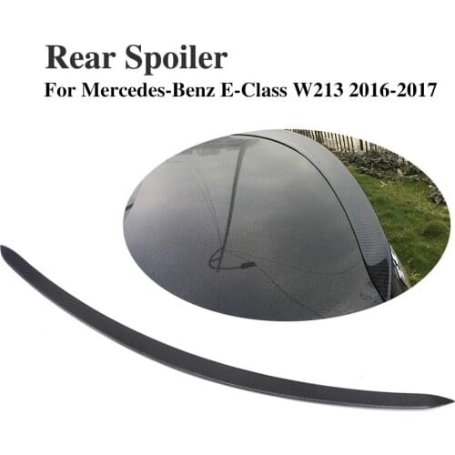 Carbon fiber Rear Spoiler Boot Lip Sticker Wing for Mercedes Benz W213 E200 E250 E300 E350 E400 E550 E63 AMG Saloon 4-Door 16-17