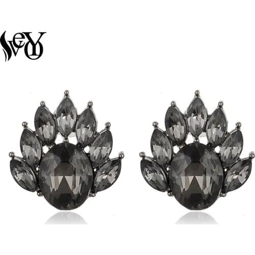 VEYO Flame Crystal Cute Crystal Stud Earrings Top Quality Wholesale Fashion Jewelry